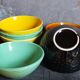 Seven vintage slip ceramic bowls