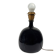 Deep black ceramic ball lamp base