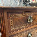 Louis XVI period chest of drawers in walnut, oak and fir, 18th century