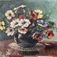 Tableau ancien - Nature morte - Bouquet de renoncules
