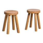 Pair of stools by René Martin, Méribel, circa 1965
