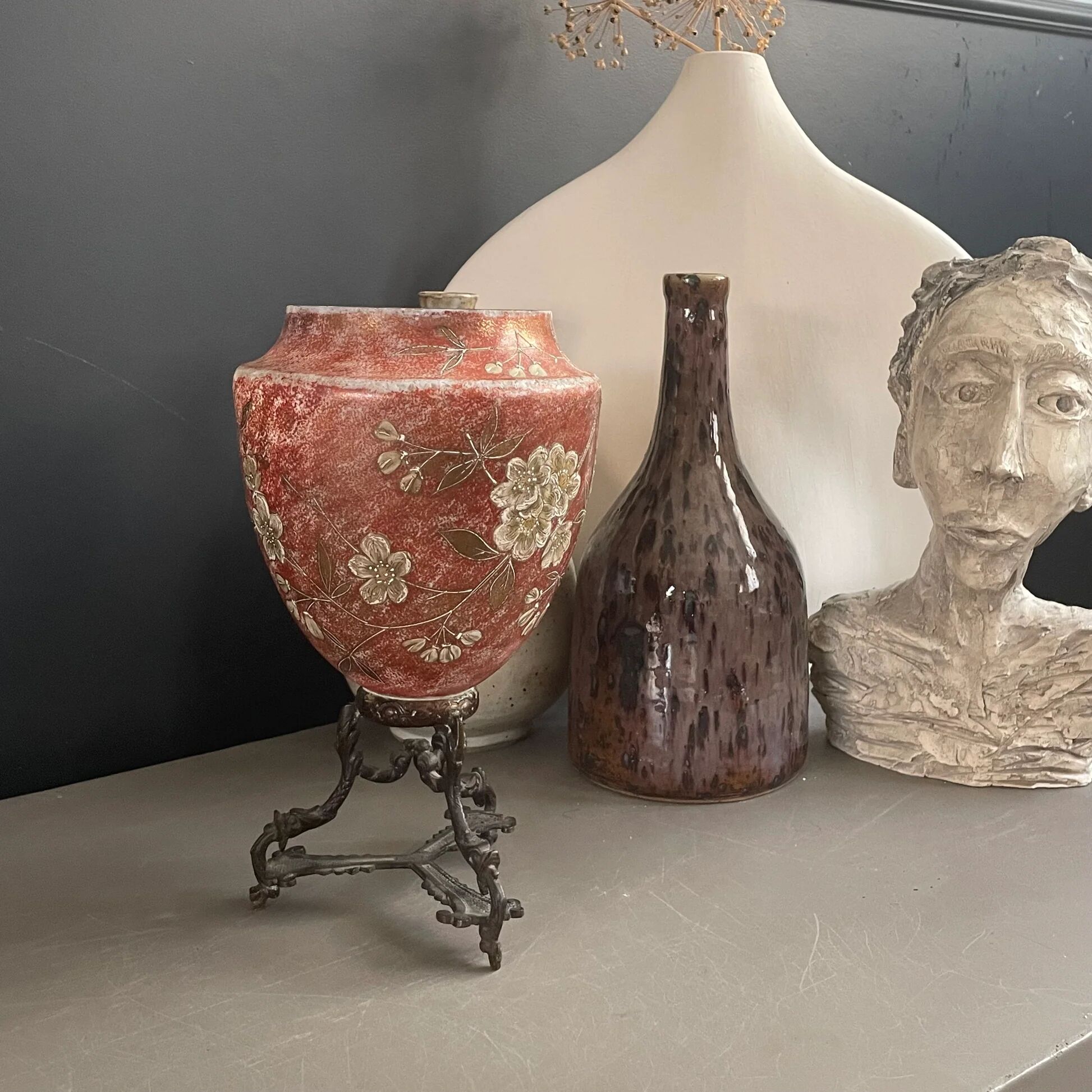 Bronze footed vase - Ref 1136