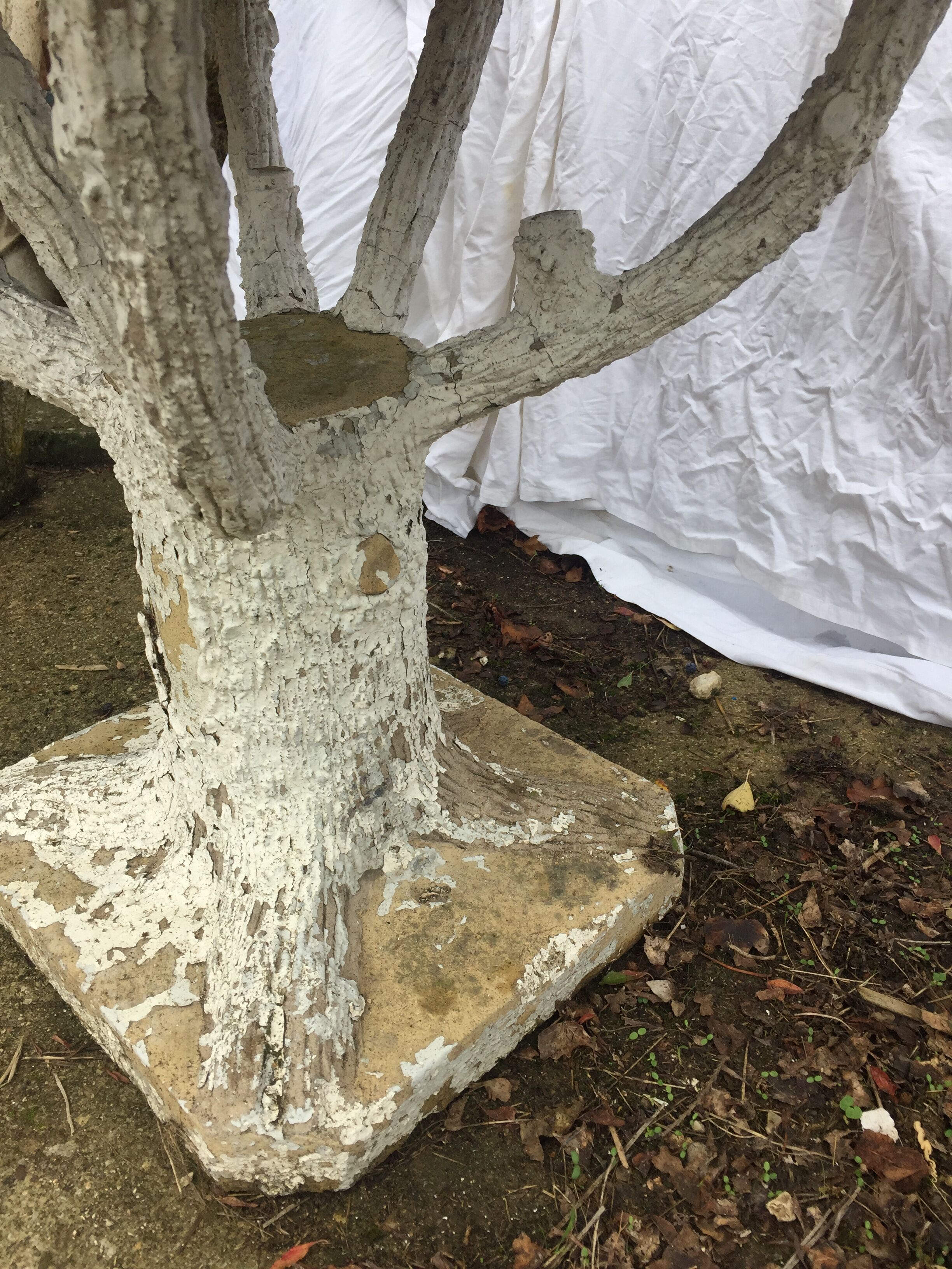 Cement outdoor table