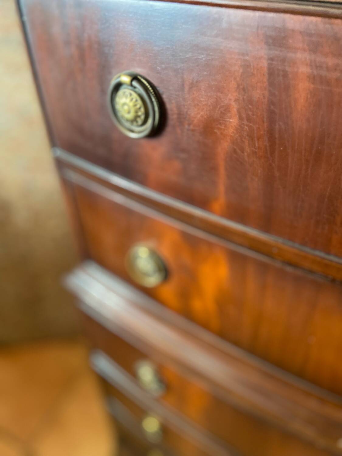 Large English chest of drawers - mahogany