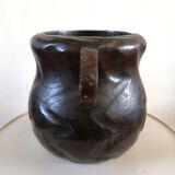 Vintage brutalist wooden pitcher