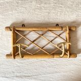 Porte manteau en rotin et métal