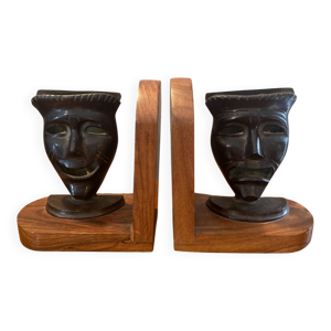 Paire de serres livres - bronze
