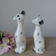 Romantic Dalmatian Dog Couple Ceramic Figurines 1970s