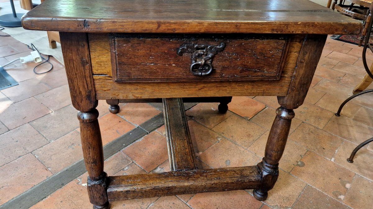 Table en chêne, début XIXe