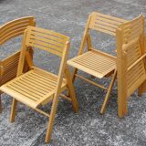 Set of 4 folding chairs, 1980s