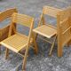 Lot de 4 chaises pliantes, années 1980