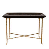 Table en laque et bronze, Maison Baguès, années 1970