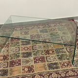 Modernist tempered glass coffee table