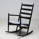 Black beech rocking chair by Niels Eilersen, Denmark, 1960s
