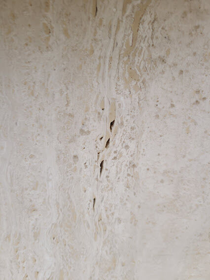 Travertine coffee table design 1970 vintage