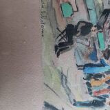 Aquarelle "Notre-Dame de Paris vue des quais "