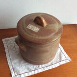 Pot with lid e-mail old sandstone of Vallauris - handmade