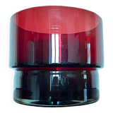 Cache pot verre rouge années 60