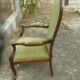 Fauteuil voltaire tissus velours et bois massf