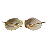 Salt and Pepper Shakers in Limoges Porcelain R.Montigny