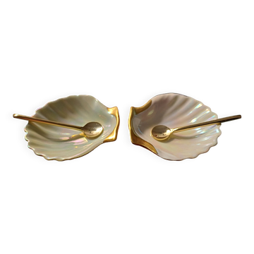 Salière et Poivrière en Porcelaine de Limoges R.Montigny