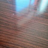 Coffee table with gold metal vinyl holder from the 70s)