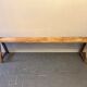 Old raw wood bench 200 cm