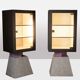 Memphis. Pair of lacquered wood display cabinets. 1980s. LS48071403