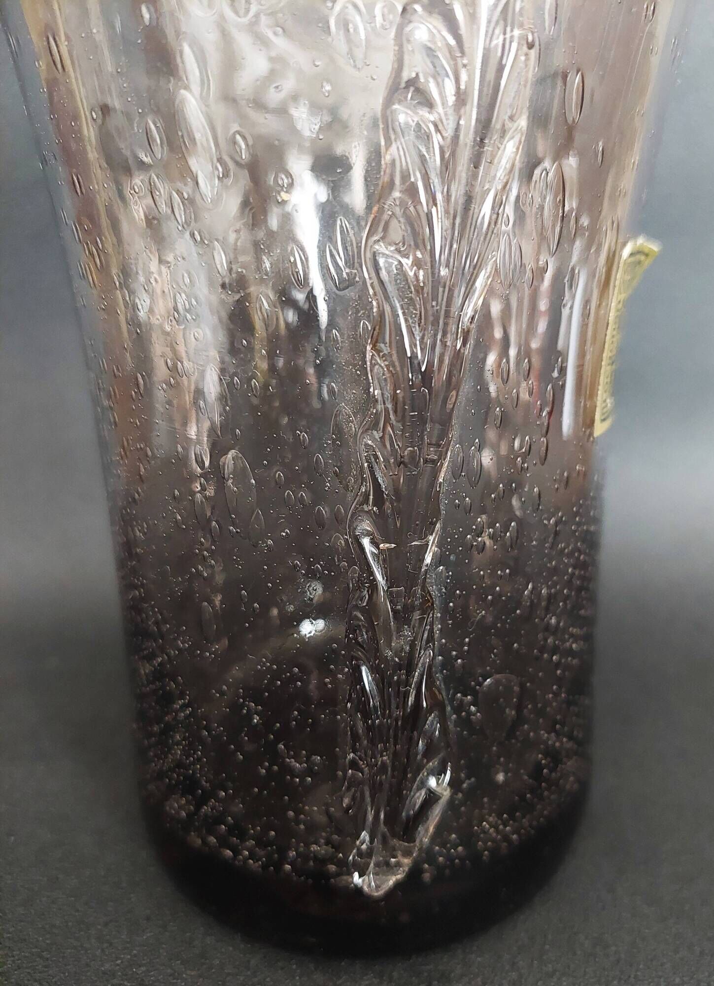 Vintage glass vase from the Ponant Locronan glassworks, 20th century