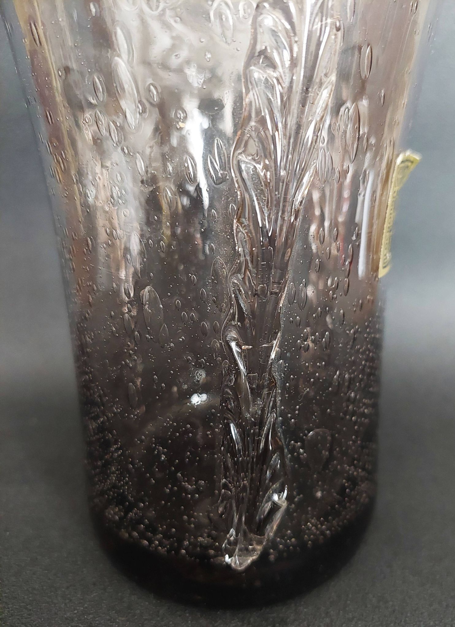 Vintage glass vase from the Ponant Locronan glassworks, 20th century