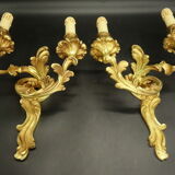 Paire d'appliques, style Louis XV, Lucien Gau, Paris