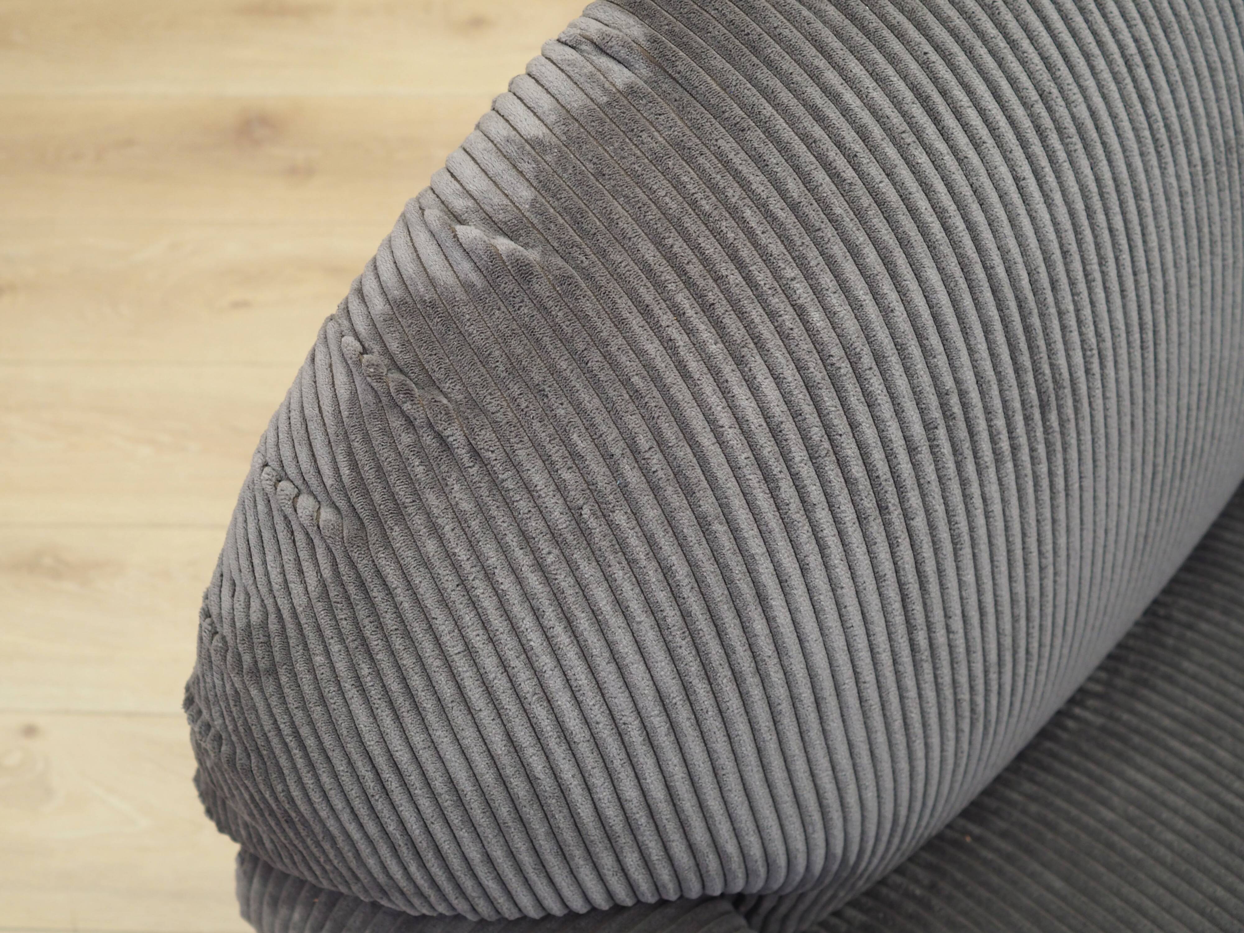 Grey velour armchair, Italian design, 1980s, production: Italy