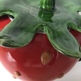 Strawberry-shaped slip teapot