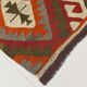 Red & Green Tribal Handmade Turkish Kilim Rug, 163x316Cm