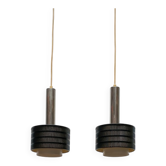 Minimalist twin suspension from mid-century Germany by Bünte & Remmler, 1960s.