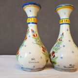 Pair of Quimper earthenware vases