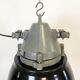 Dark grey explosion proof lamp with black enameled shade, 1970s