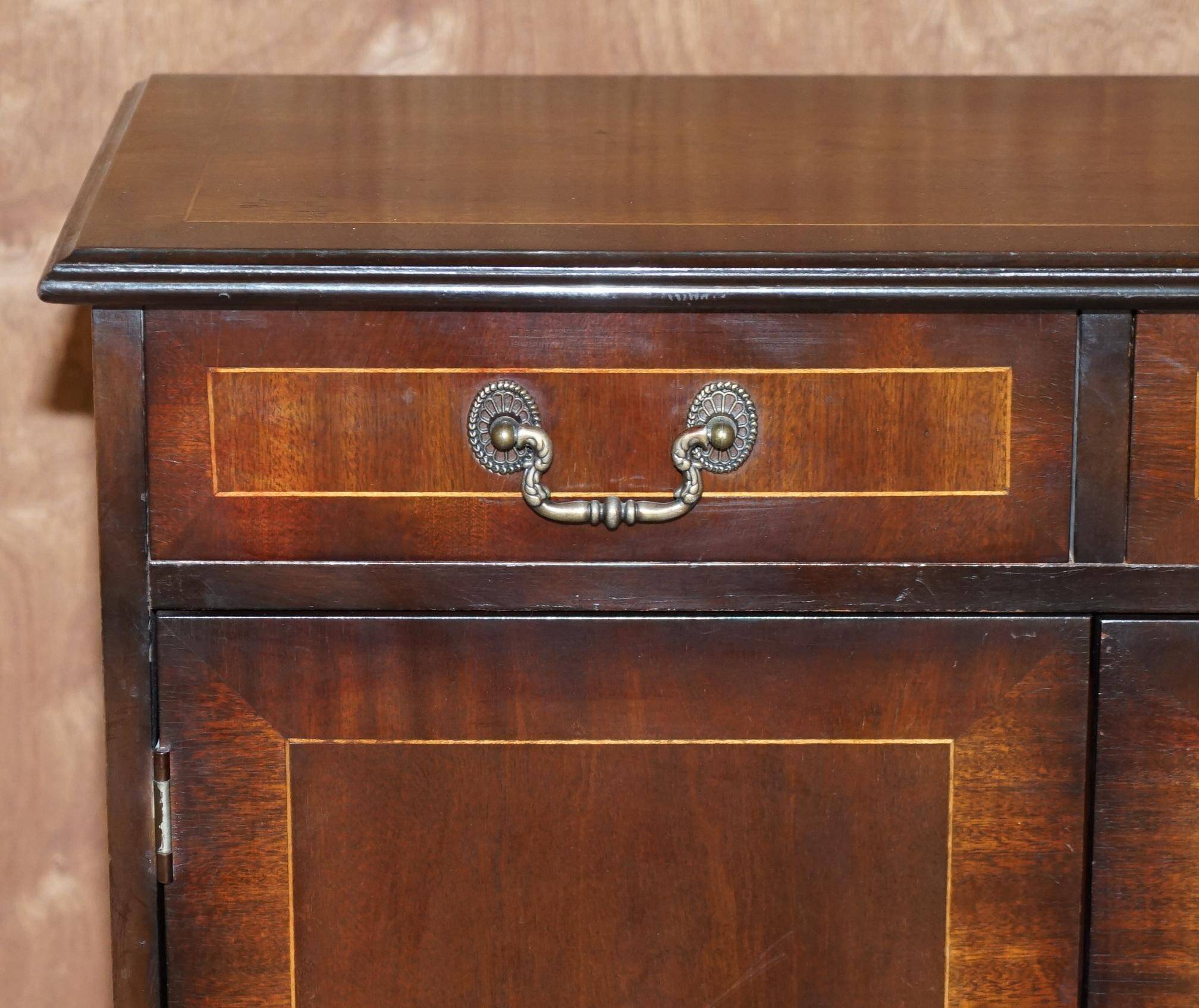 Vintage mahogany library in Art Deco style with two drawers.