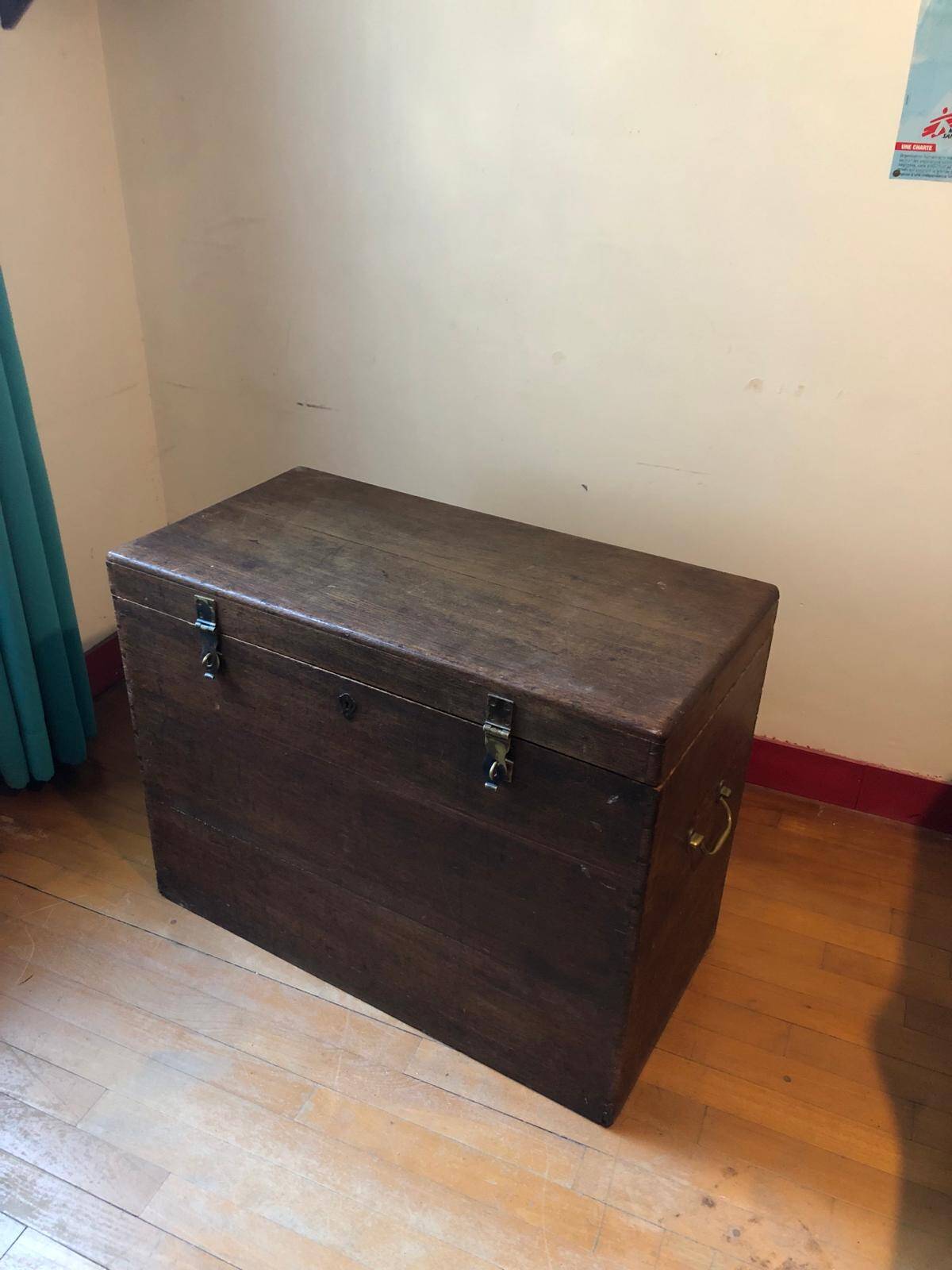 Large solid wood chest