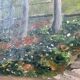 Vintage Landscape oil on canvas With Wooden frame