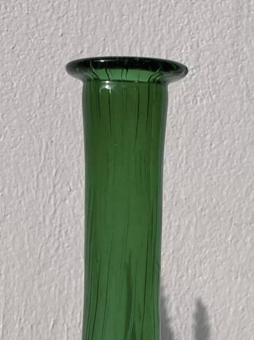Large Italian green glass vase