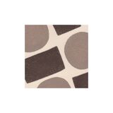 Duo of abstract paintings with geometric brown illustration signed Eawy.