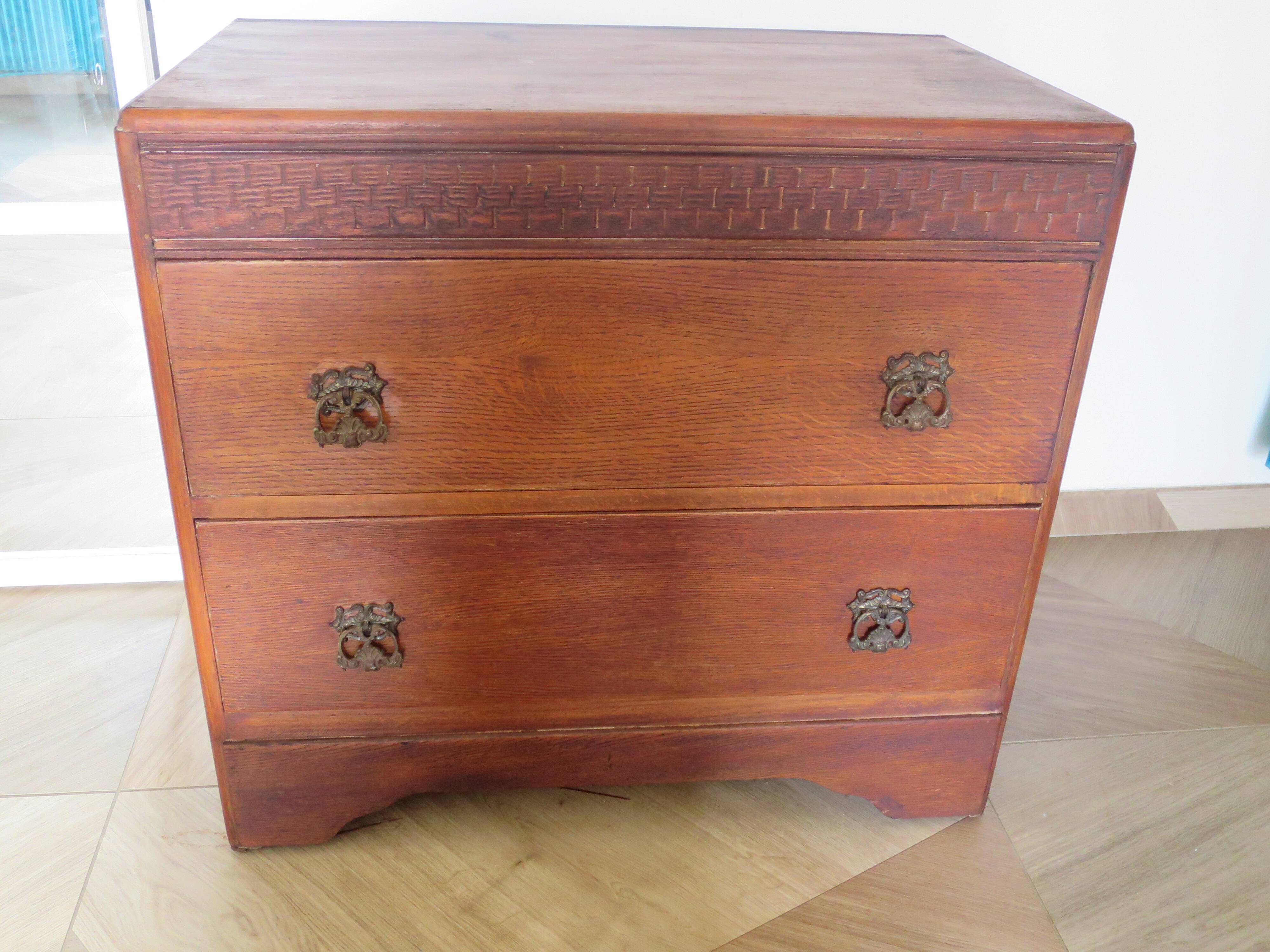 Commode Art déco -2 tioirs- Chêne - 30/50