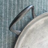 Large pewter serving tray with Étains du Manoir hallmark