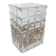 Glass vase with raised squares