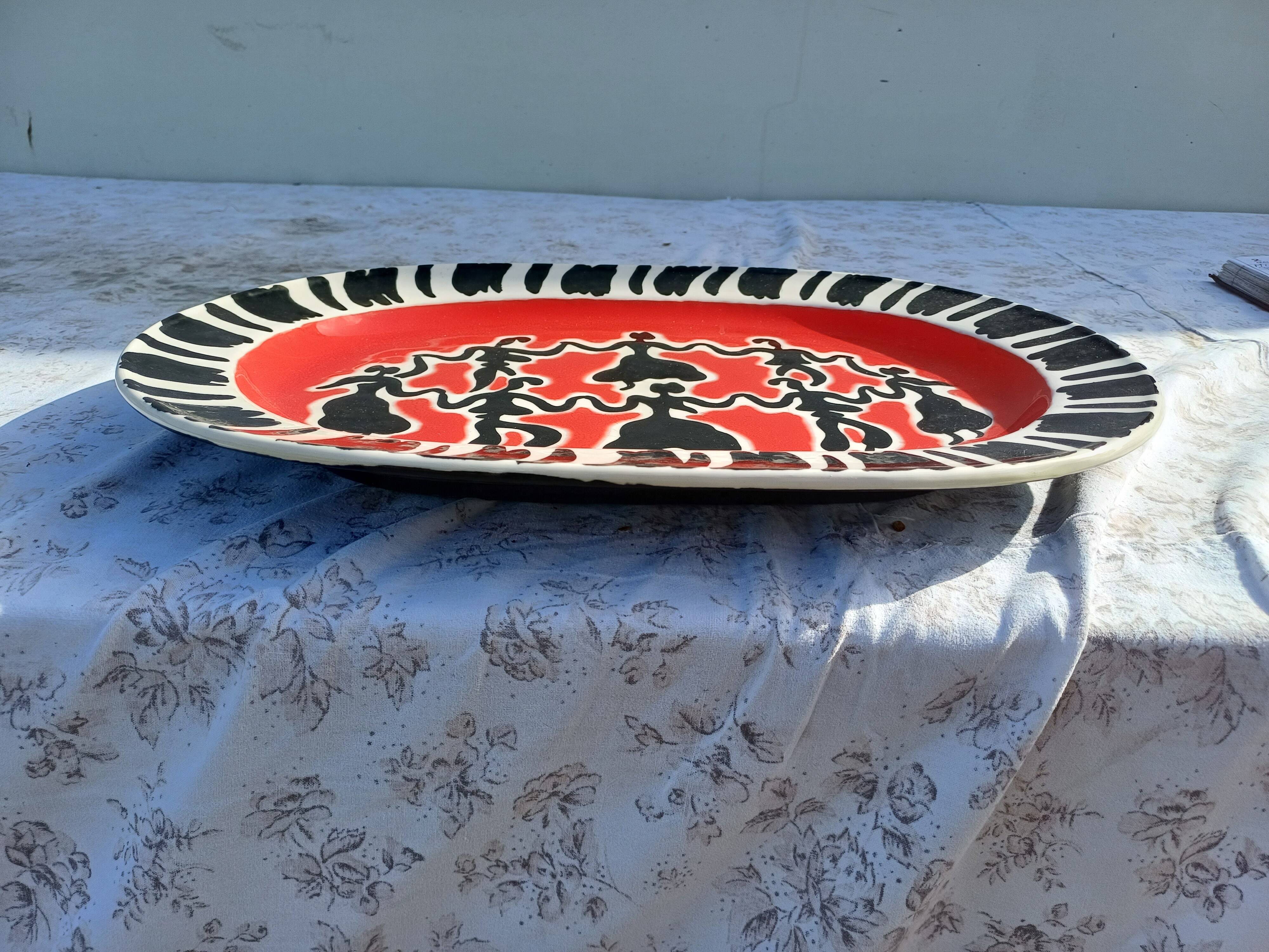 Plat Faience Les 2 Potiers Perpignan G.Galiay
