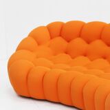 Canapé bulle courbé Roche Bobois orange