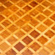 Square Italian coffee table with burl wood and inlaid parquetry top