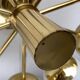 German brass ceiling lamp in mid-century modern space style by Kaiser Leuchten, 1960s.