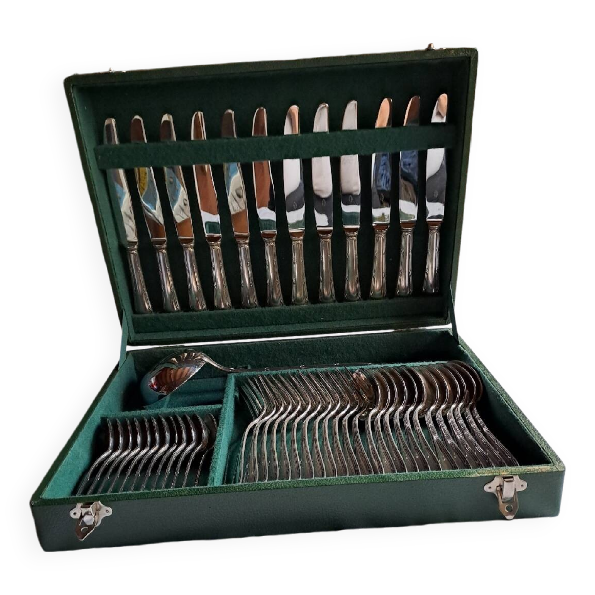 Silver-plated metal cutlery set by François Frionnet goldsmith